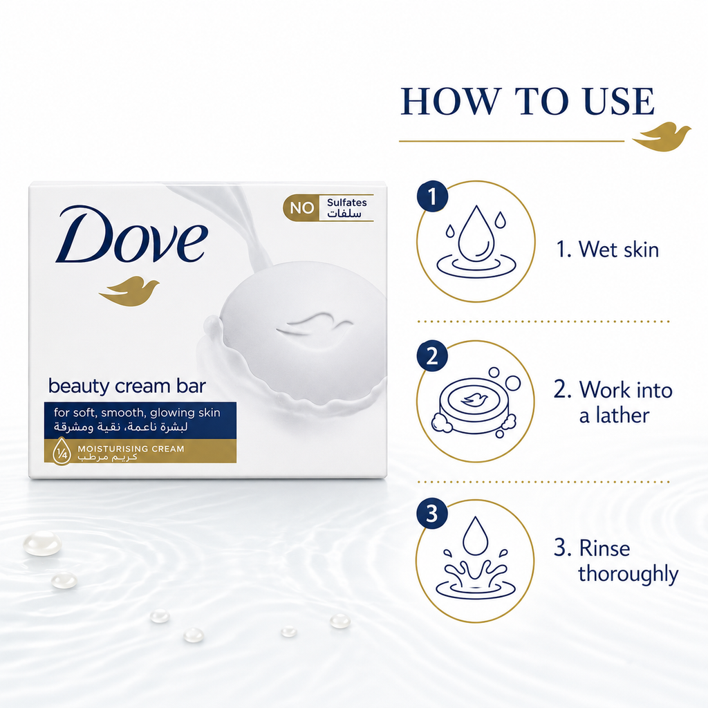 Dove Beauty Cream Bar Soap – Soft, Smooth, and Glowing Skin