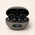 Q71 Open-Ear Wireless Earbuds with LED Charging Case, Bluetooth 6.0, Type-C Charging, Black