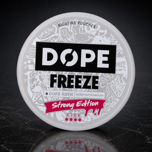 DOPE Strong Edition Nicotine Pouches | Lime Smash, Icy Cola, Freeze & Ice Cool