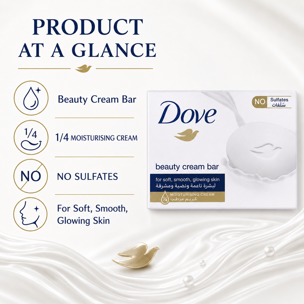 Dove Beauty Cream Bar Soap – Soft, Smooth, and Glowing Skin