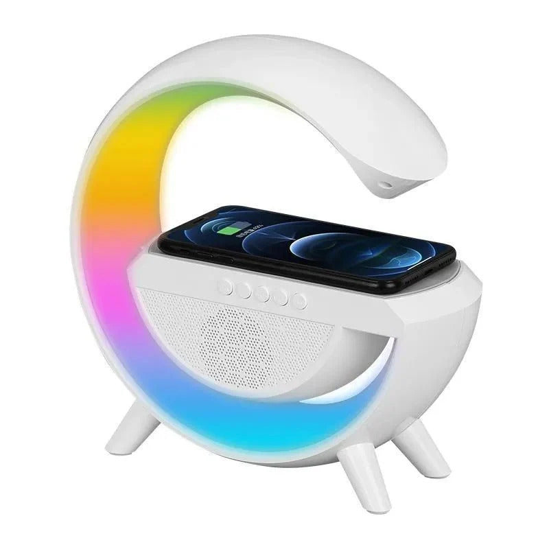 3-in-1 RGB LED Night Light with Wireless Charger & Bluetooth Speaker